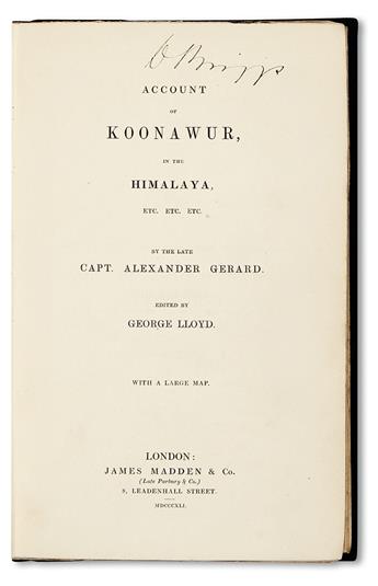 GERARD, ALEXANDER. Account of Koonawur, in the Himalaya.  1841